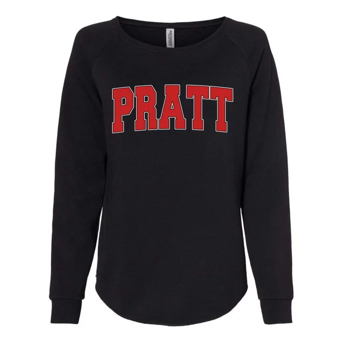 Pratt Ks Kansas Varsity Style Usa Vintage Sports Gift Womens California Wash Sweatshirt