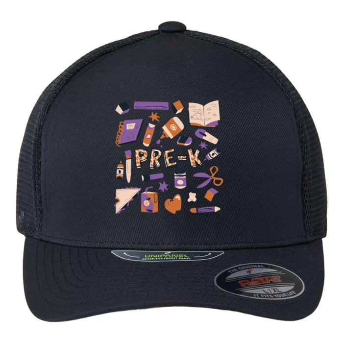 Pre K Kindergarten Back To School Flexfit Unipanel Trucker Cap