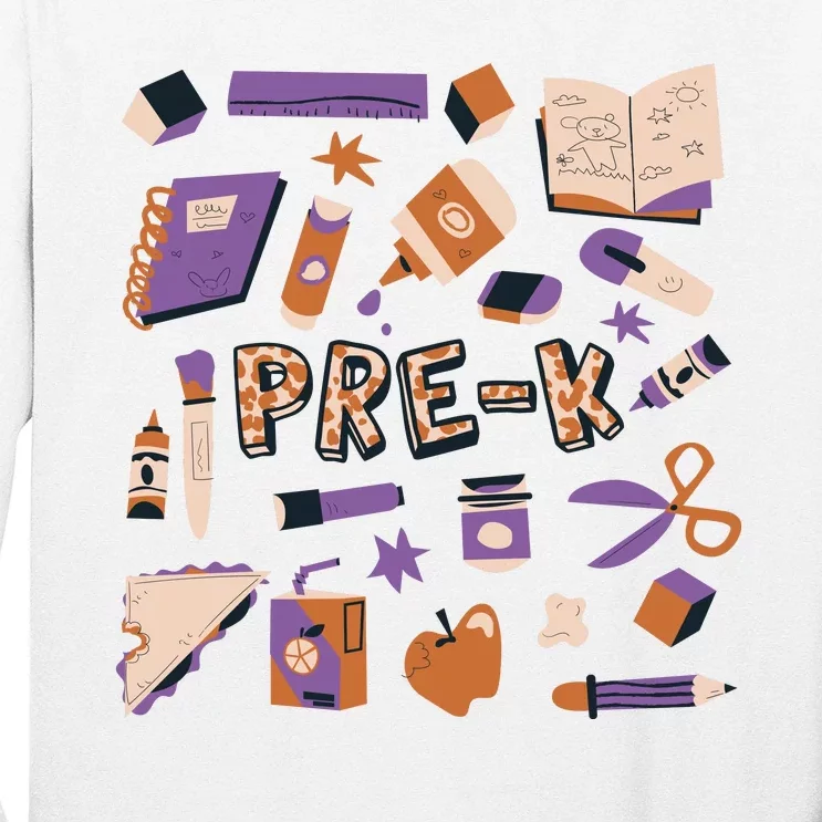 Pre K Kindergarten Back To School Long Sleeve Shirt