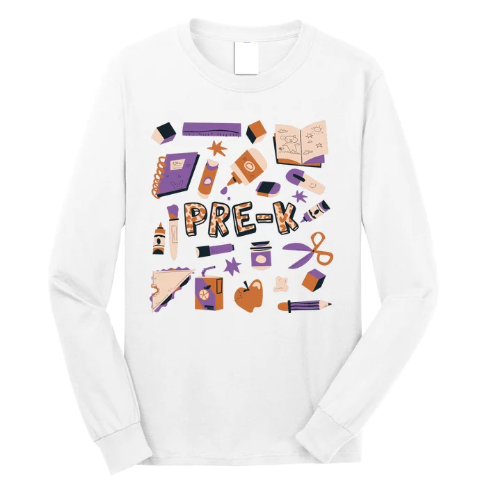 Pre K Kindergarten Back To School Long Sleeve Shirt