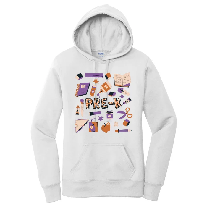 Pre K Kindergarten Back To School Women's Pullover Hoodie