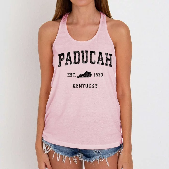 Paducah Kentucky Ky Vintage Sports Women's Knotted Racerback Tank