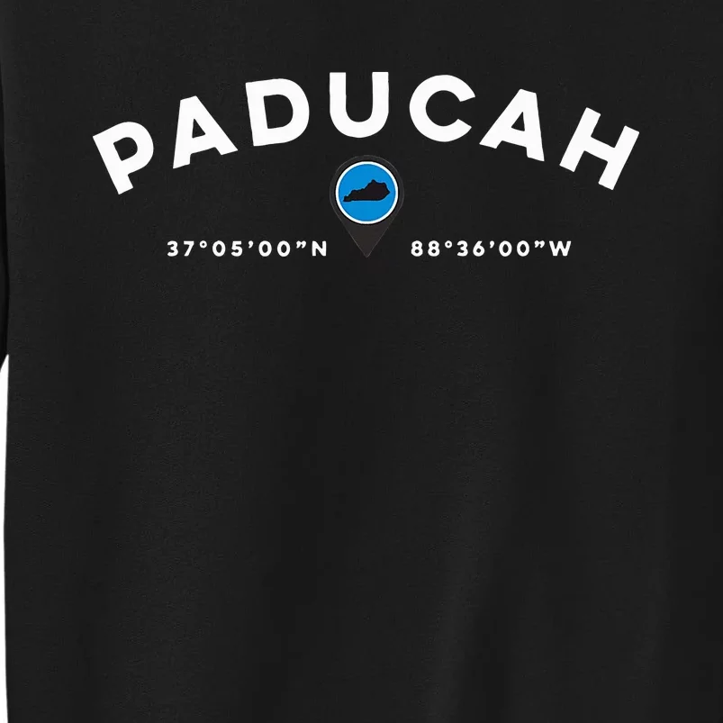 Paducah Kentucky Ky Graphic Map Tall Sweatshirt