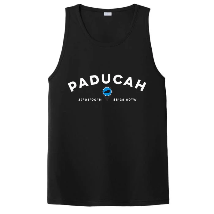 Paducah Kentucky Ky Graphic Map Performance Tank