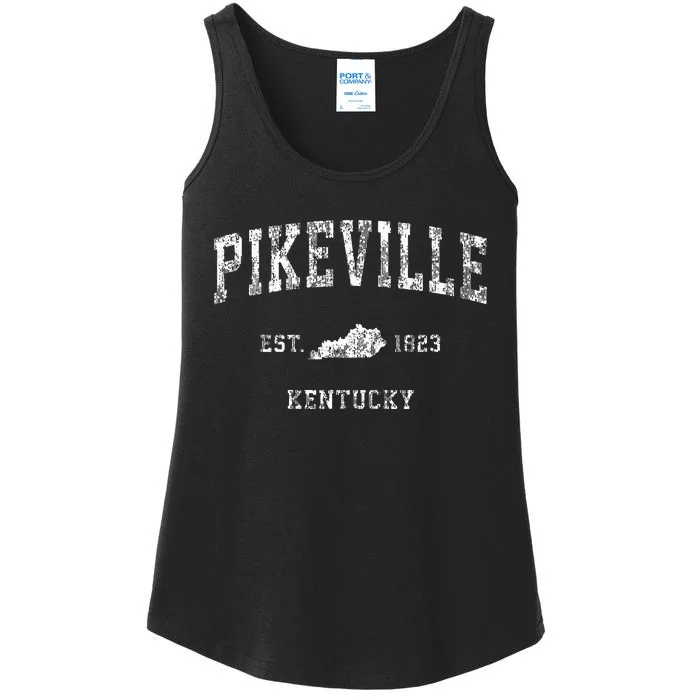 Pikeville Kentucky Ky Vintage Athletic Sports Design Ladies Essential Tank