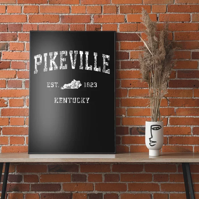 Pikeville Kentucky Ky Vintage Athletic Sports Design Poster