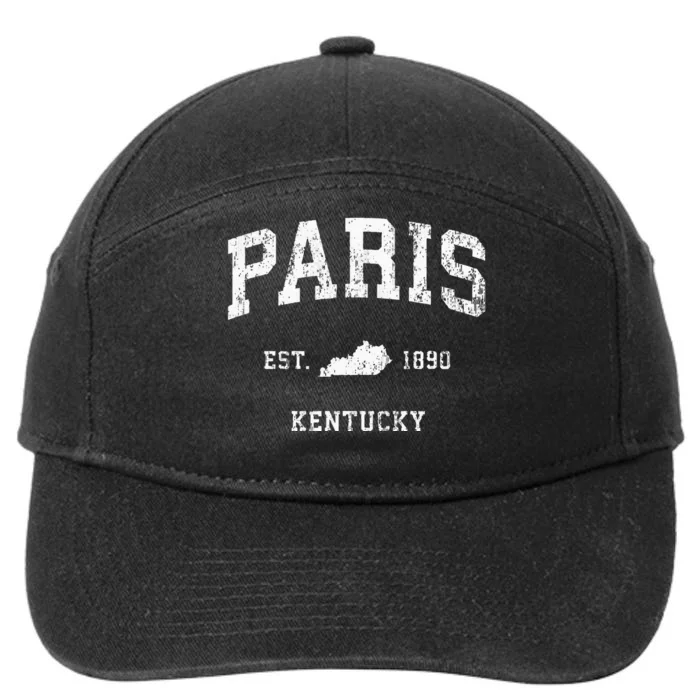 Paris Kentucky Ky Vintage Athletic Sports Design 7-Panel Snapback Hat