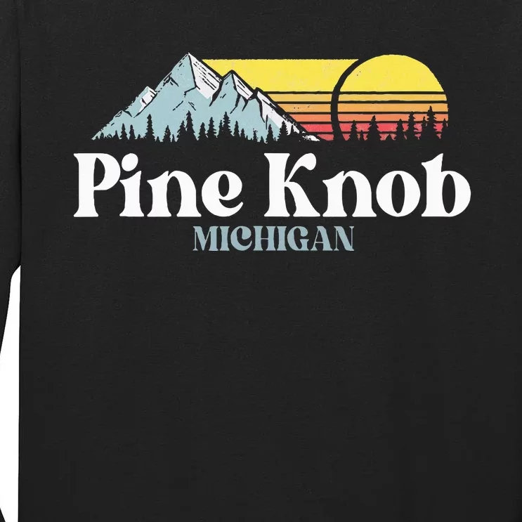 Pine Knob Michigan Ski Snowboarding Vacations Hiking Trails Tall Long Sleeve T-Shirt