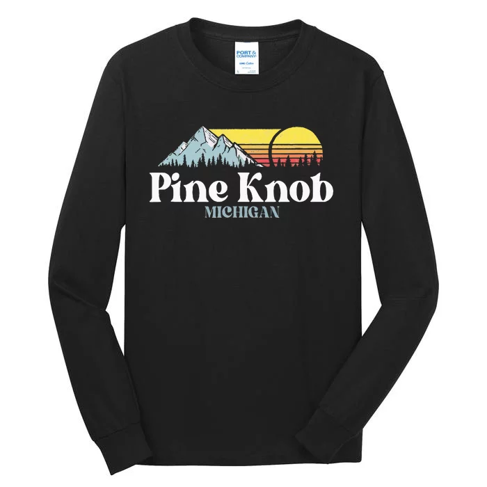 Pine Knob Michigan Ski Snowboarding Vacations Hiking Trails Tall Long Sleeve T-Shirt