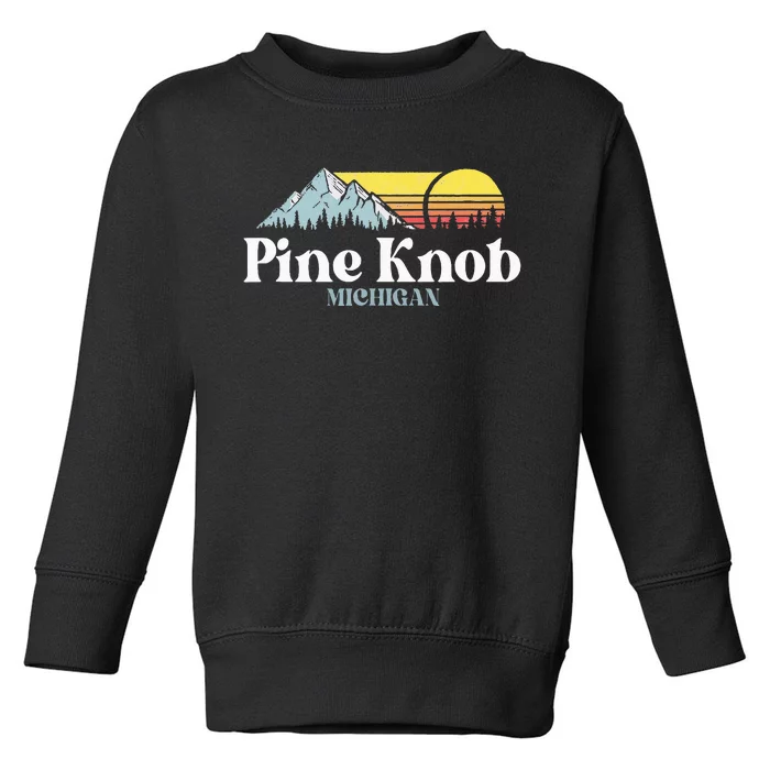 Pine Knob Michigan Ski Snowboarding Vacations Hiking Trails Toddler Sweatshirt