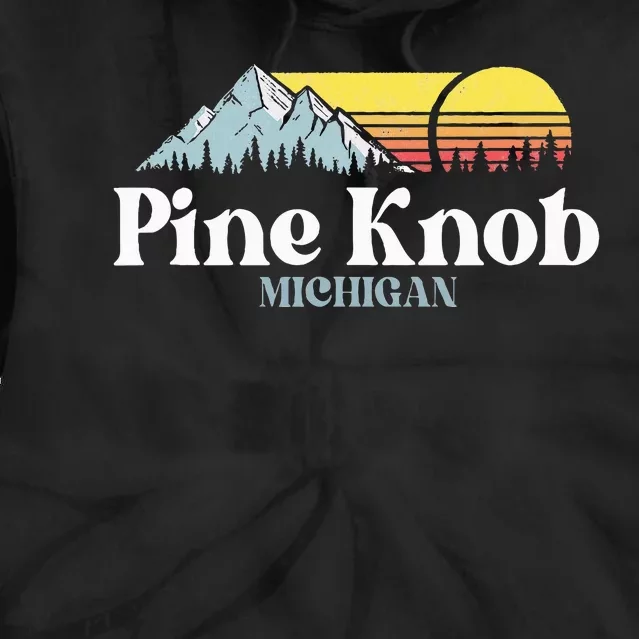 Pine Knob Michigan Ski Snowboarding Vacations Hiking Trails Tie Dye Hoodie