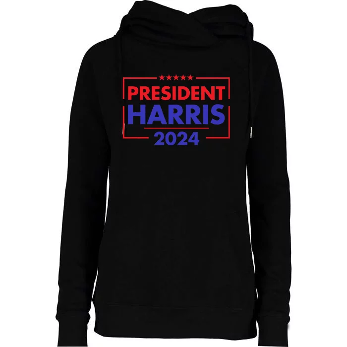 President Kamala Madam Harris Womens Funnel Neck Pullover Hood