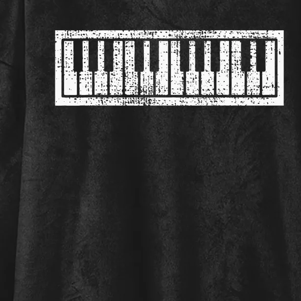 Piano Keyboard Musical Musician Pianist Gift Hooded Wearable Blanket