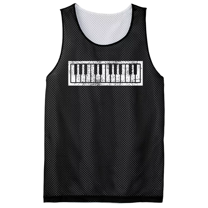 Piano Keyboard Musical Musician Pianist Gift Mesh Reversible Basketball Jersey Tank