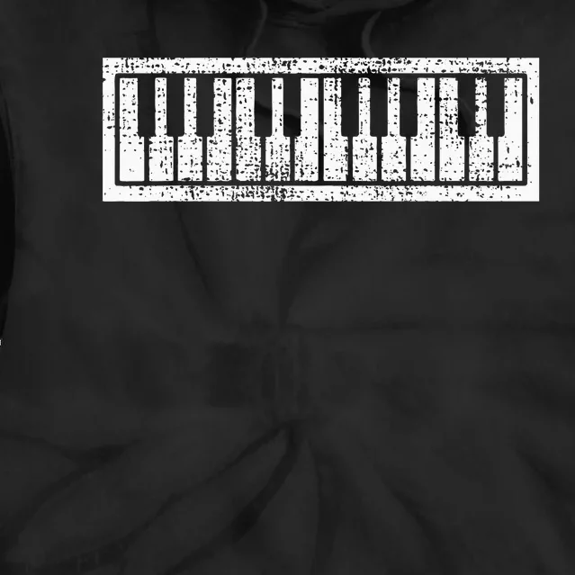 Piano Keyboard Musical Musician Pianist Gift Tie Dye Hoodie