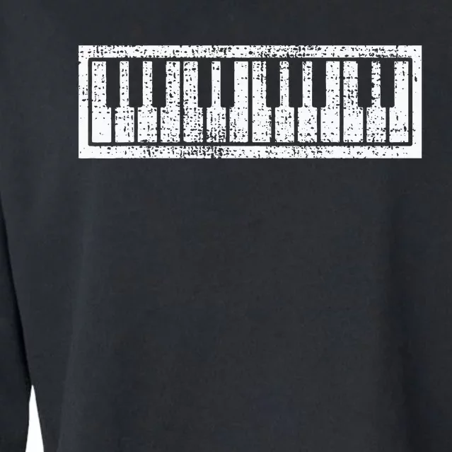 Piano Keyboard Musical Musician Pianist Gift Cropped Pullover Crew