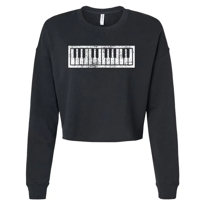 Piano Keyboard Musical Musician Pianist Gift Cropped Pullover Crew