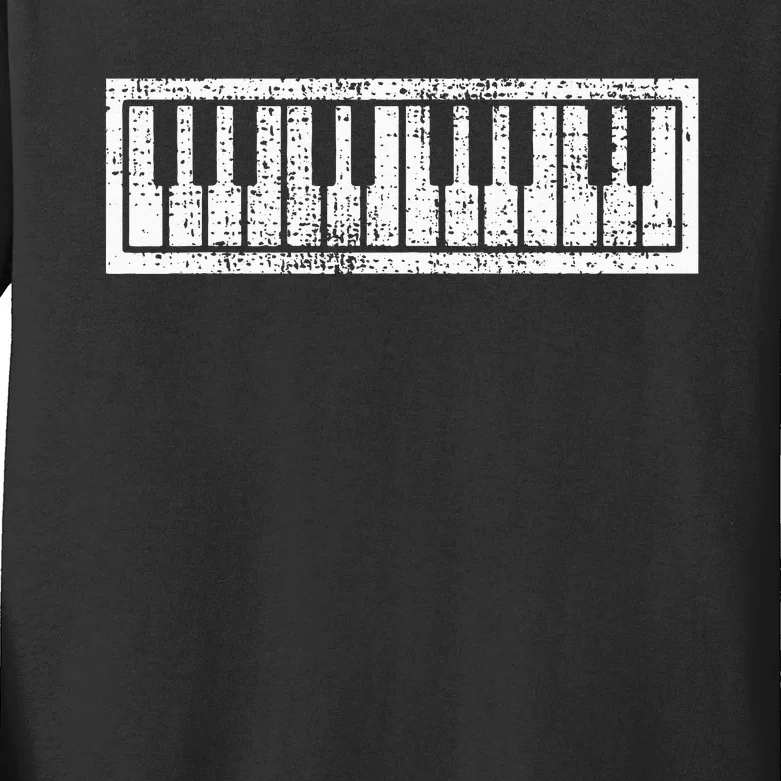 Piano Keyboard Musical Musician Pianist Gift Kids Long Sleeve Shirt