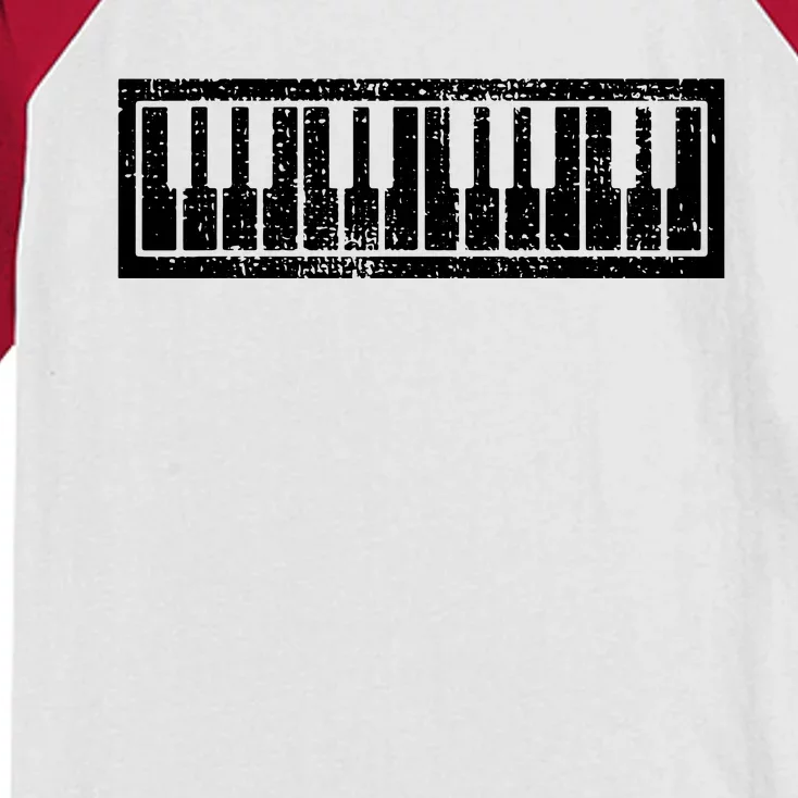 Piano Keyboard Musical Musician Pianist Gift Kids Colorblock Raglan Jersey