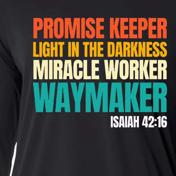 Promise Keeper Miracle Worker Waymaker Christian Faith Cooling Performance Long Sleeve Crew