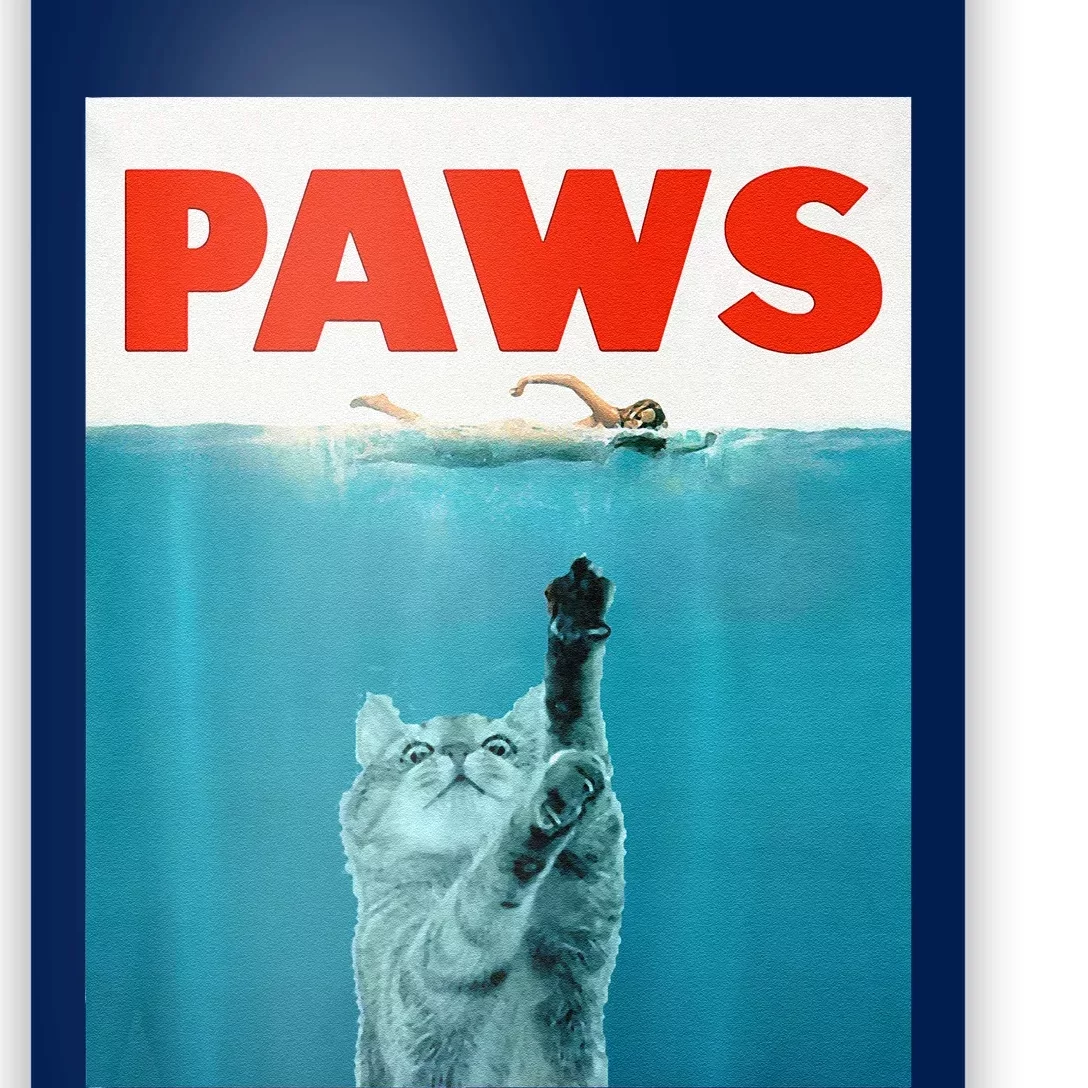 Paws Kitten Meow Parody Funny Cat Lover Gifts Poster