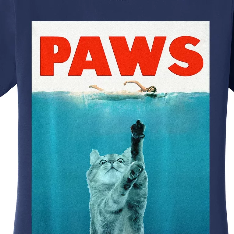 Paws Kitten Meow Parody Funny Cat Lover Gifts Women's T-Shirt