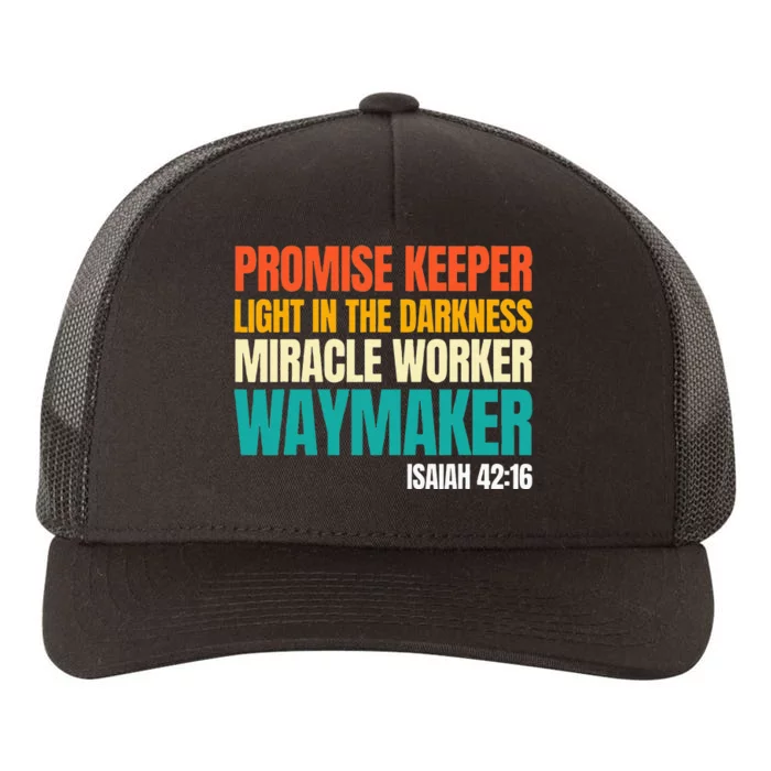 Promise Keeper Miracle Worker Waymaker Christian Faith Yupoong Adult 5-Panel Trucker Hat