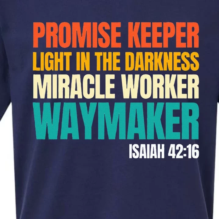 Promise Keeper Miracle Worker Waymaker Christian Faith Sueded Cloud Jersey T-Shirt