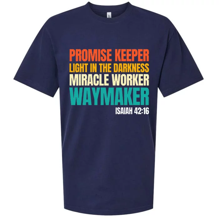 Promise Keeper Miracle Worker Waymaker Christian Faith Sueded Cloud Jersey T-Shirt