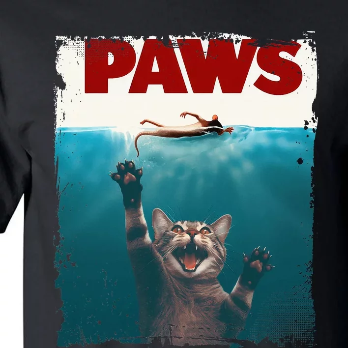 Paws Kitten Meow Parody Funny Cat Lover Gifts Cute Cat Tall T-Shirt