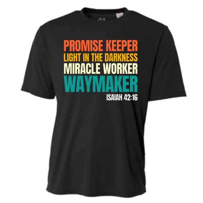 Promise Keeper Miracle Worker Waymaker Christian Faith Cooling Performance Crew T-Shirt