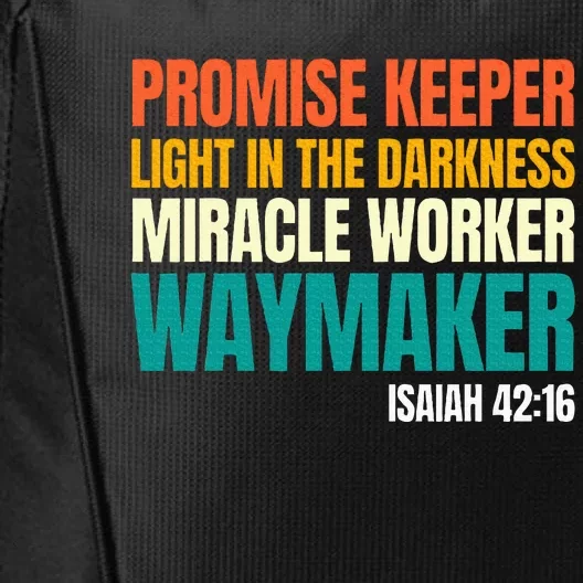 Promise Keeper Miracle Worker Waymaker Christian Faith City Backpack