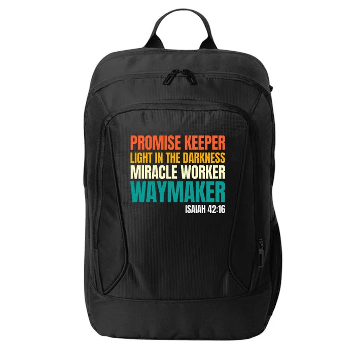 Promise Keeper Miracle Worker Waymaker Christian Faith City Backpack