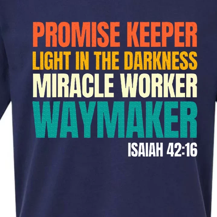 Promise Keeper Miracle Worker Waymaker Christian Faith Sueded Cloud Jersey T-Shirt