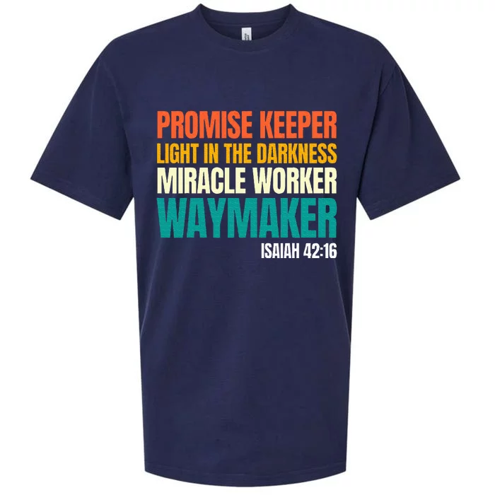 Promise Keeper Miracle Worker Waymaker Christian Faith Sueded Cloud Jersey T-Shirt