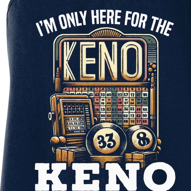 Playing Keno Numbers Casino Keno Player Women's Racerback Tank