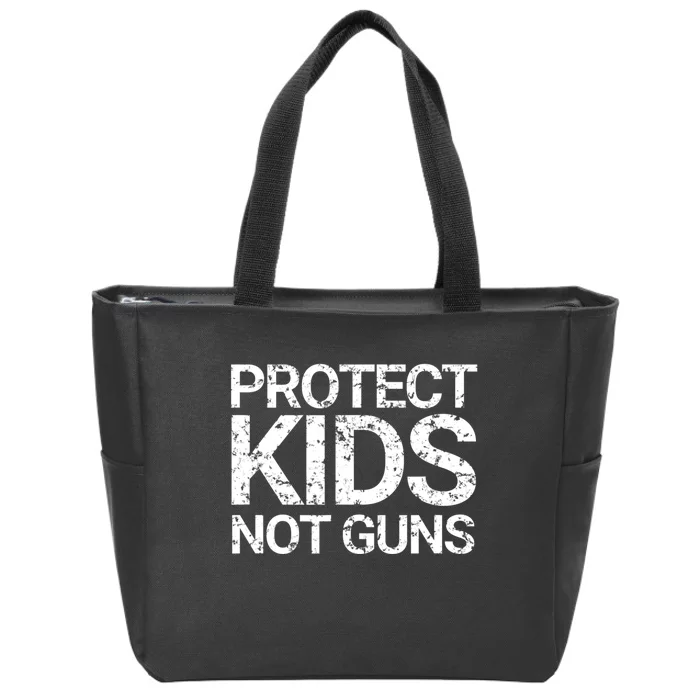 Protect Kids Not Guns Faded Grunge Zip Tote Bag