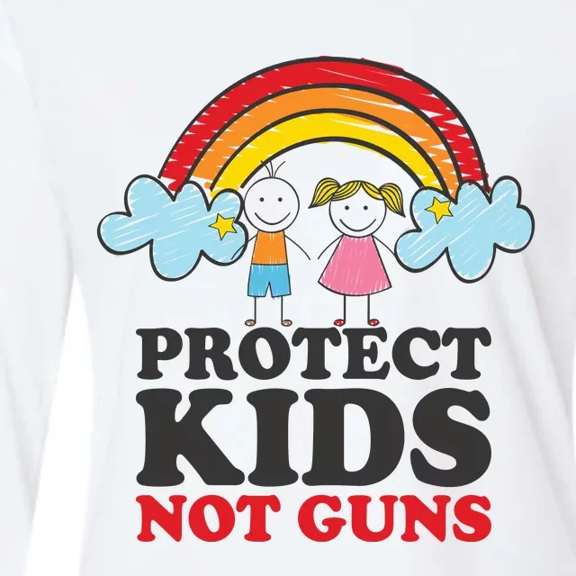 Protect Kids_ Not Guns | Stop Gun Violence Womens Cotton Relaxed Long Sleeve T-Shirt