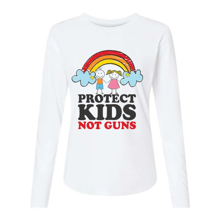 Protect Kids_ Not Guns | Stop Gun Violence Womens Cotton Relaxed Long Sleeve T-Shirt