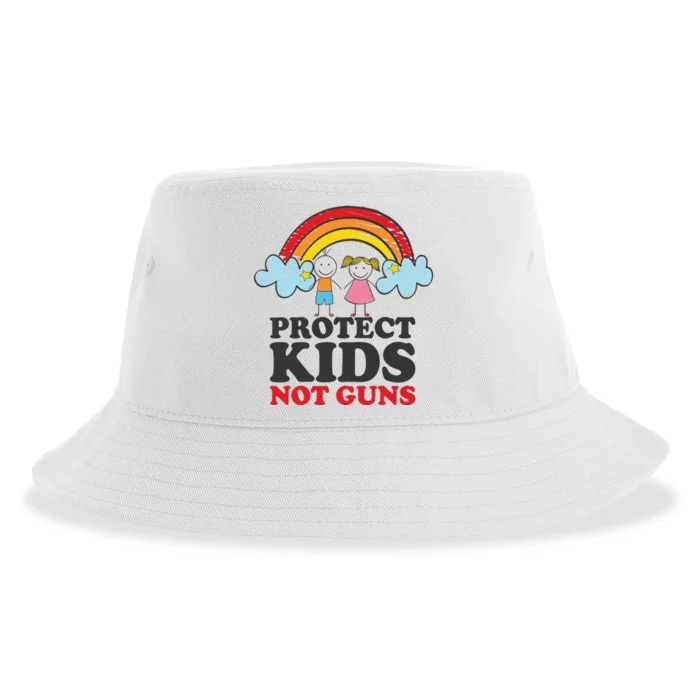 Protect Kids_ Not Guns | Stop Gun Violence Sustainable Bucket Hat