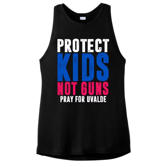 Protect Kids Not Guns Pray For Uvalde Ladies Tri-Blend Wicking Tank