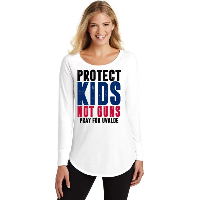 Protect Kids Not Guns Pray For Uvalde Women's Perfect Tri Tunic Long Sleeve Shirt