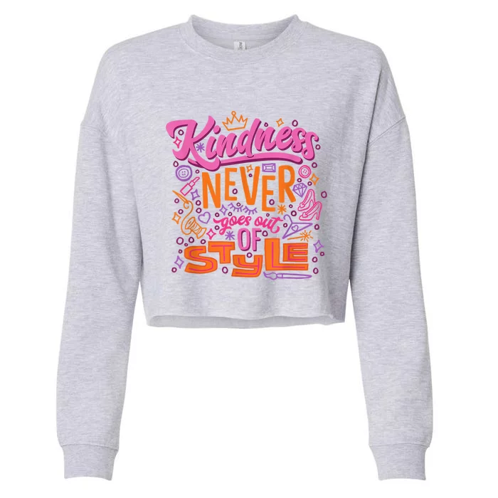 Princess Kindness Never Goes Out Cropped Pullover Crew