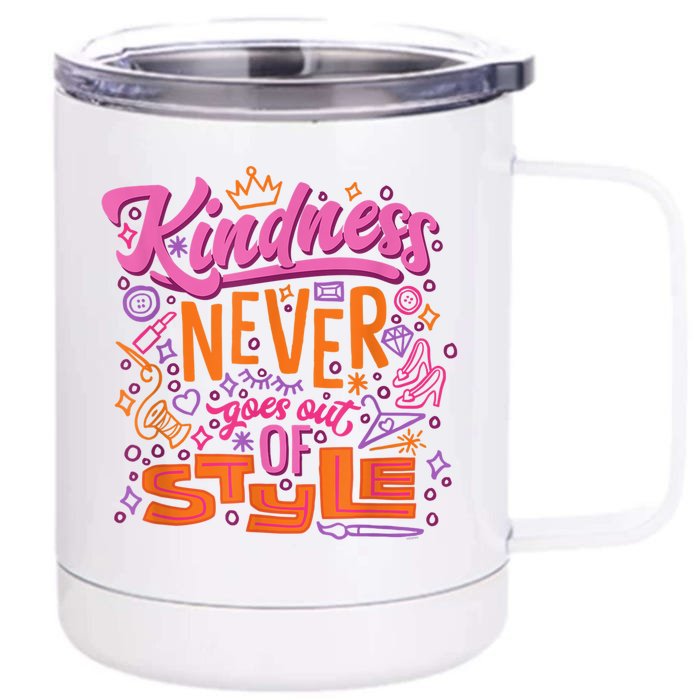 Princess Kindness Never Goes Out Front & Back 12oz Stainless Steel Tumbler Cup