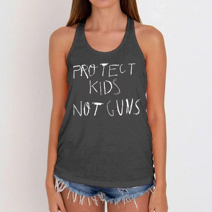 Protect Kids Not Guns Women's Knotted Racerback Tank