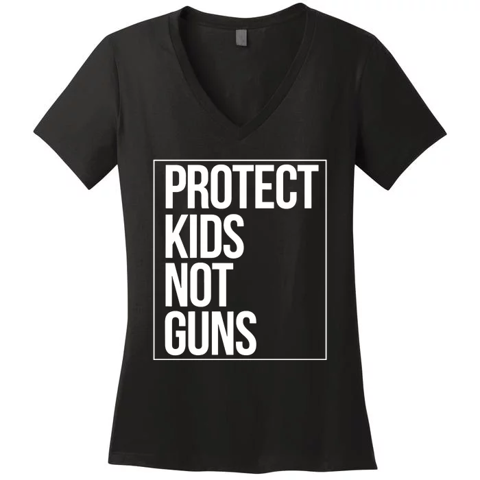 Protects Kidss Not Guns Women's V-Neck T-Shirt