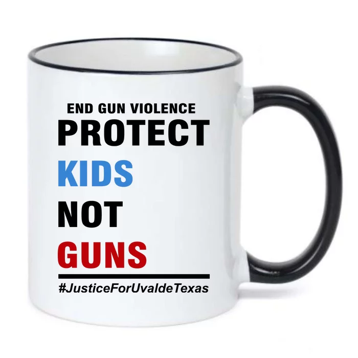 Protect Kids Not Guns Justice For Uvalde Texas Black Color Changing Mug