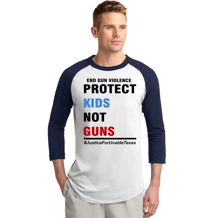 Protect Kids Not Guns Justice For Uvalde Texas Baseball Sleeve Shirt