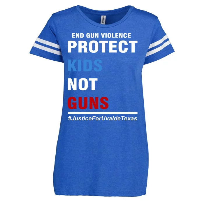 Protect Kids Not Guns Justice For Uvalde Texas Enza Ladies Jersey Football T-Shirt