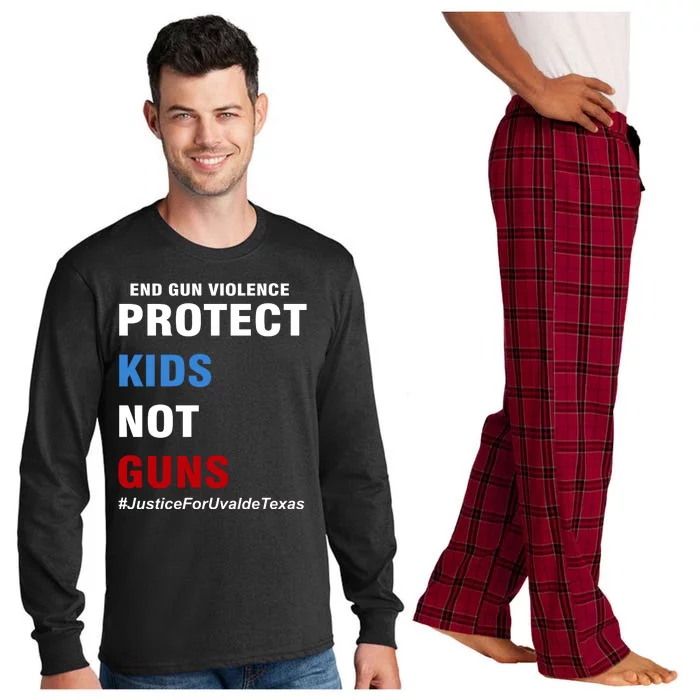 Protect Kids Not Guns #JusticeForUvalde Long Sleeve Pajama Set